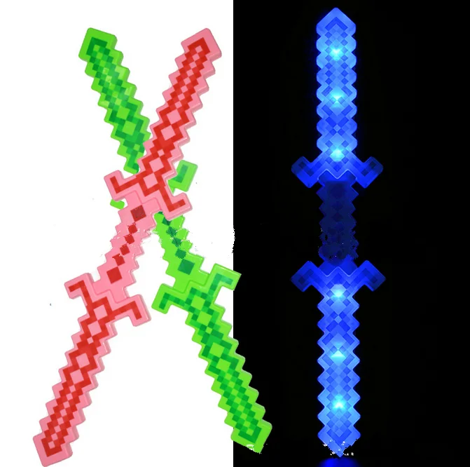 2023 new led double pixel sword with music toys flashing color plastic sword for kids gift