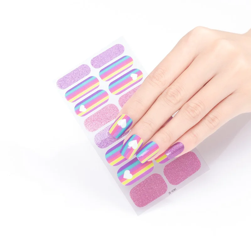 nail wraps Eco-friendly waterproof special design cartoon nail stickers art nail wrap set