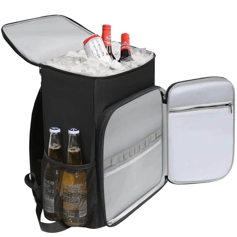 Easy To Carry Food And Drinks Soft Pack Cooler Portable Lightweight 35L Large Cooler Backpack Outdoor Travel Cooler Bags