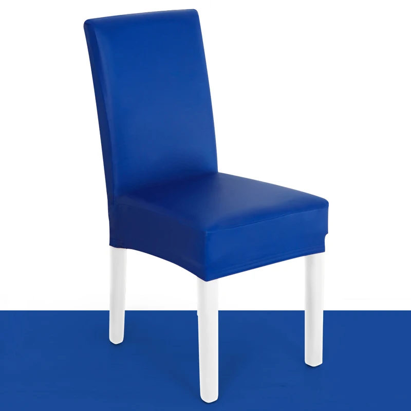 PU leather waterproof chair cover Amazon household dining short chair seat covers