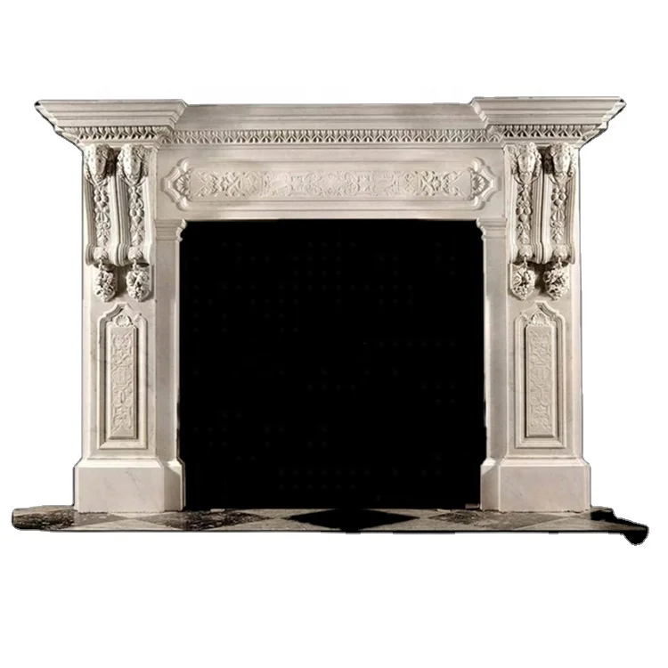 Freestanding black marble fireplace layer marble fireplace mantel frame european simplicity marble fireplace frame