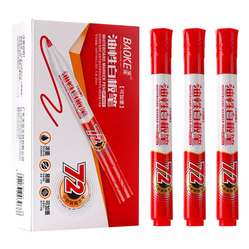 Supplier Custom Oil Based Ink 72 Hours No Dry White Board Marker Pen Jumbo Whiteboard Marker Pen For School Office