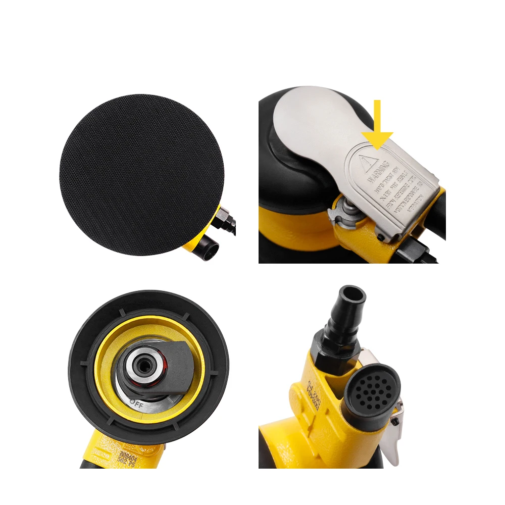 Professional Pneumatic Sanders Orbital 125mm Orbital Sander Air Wood Sander 12000RPM