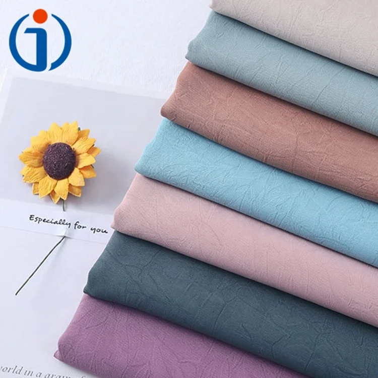 Factory Supply 75D Solid Dyed Polyester Double Layer Poka Conjawar Crepe Abaya Robe Fabrics for Modest Muslim Dress