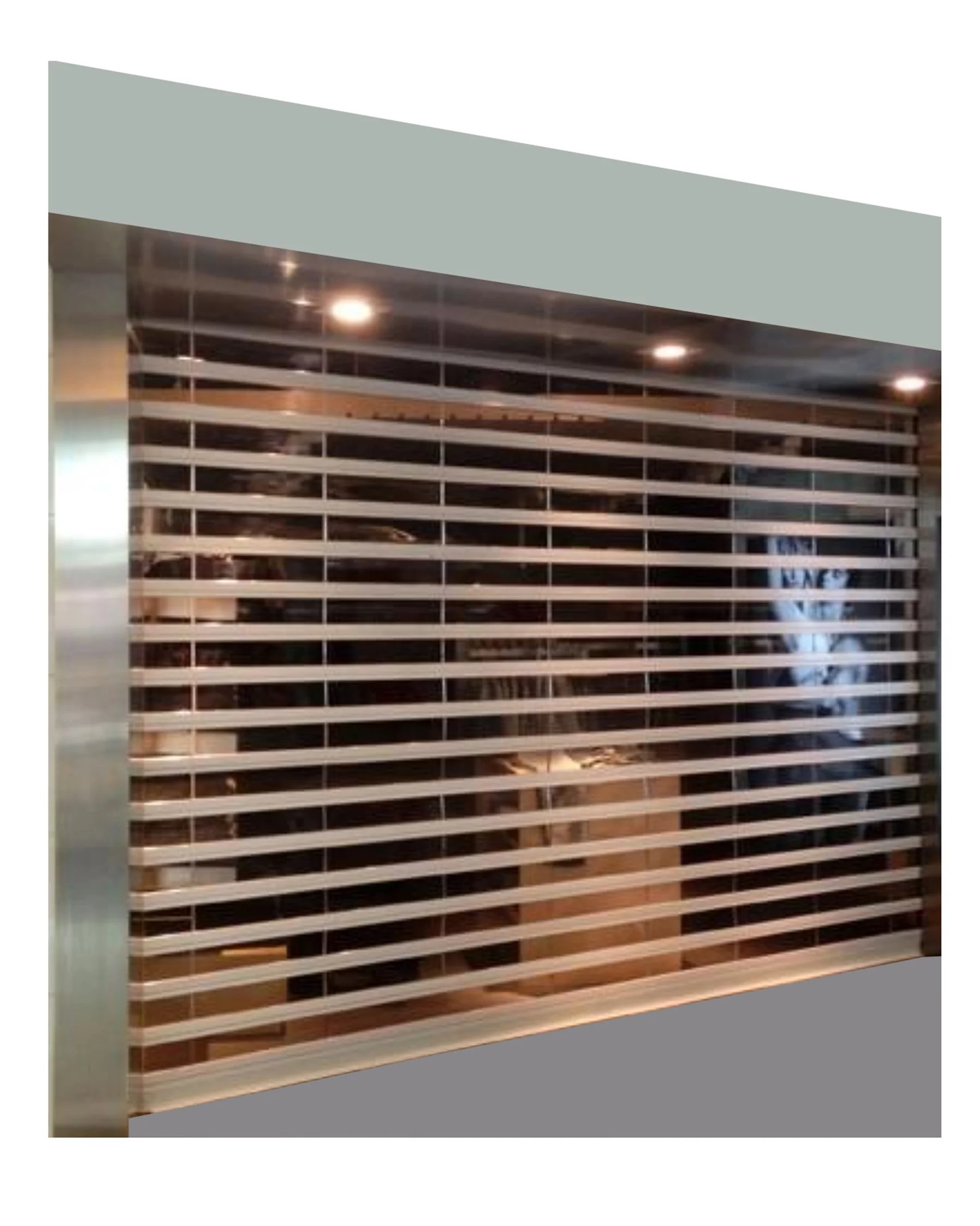 Shopfront Cheap Transparent plastic rolling up Door for Commercial Shop Store Automatic Aluminum Clear PVC Roller Shutter Doors