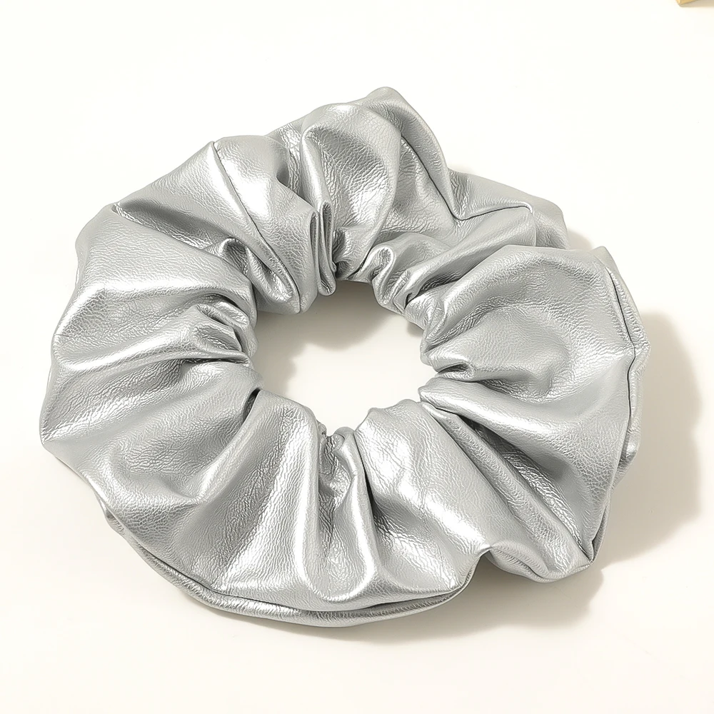 2023 15cm Leather Hair Tie Extra Large Scrunchie Xl Over Sized Scrunchies PU Hair Accessories