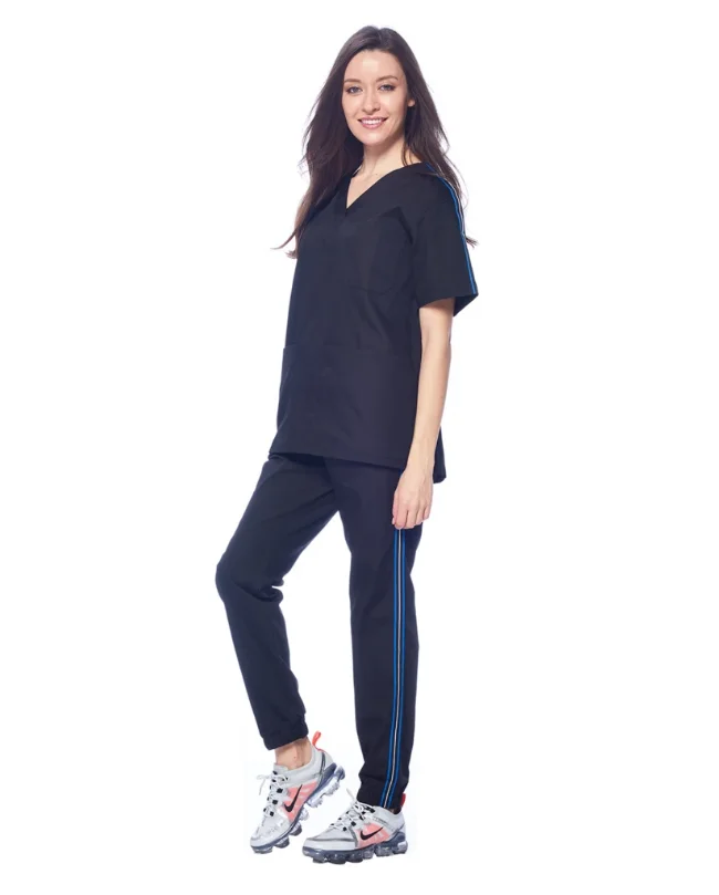 
Excellent Quality Nurse Uniform unisex V-neck scrub Jogger Medical Uniforms Medical Scrub Set 