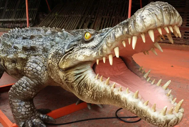 Park Swimming Animatronic Robot Animal Crocodile