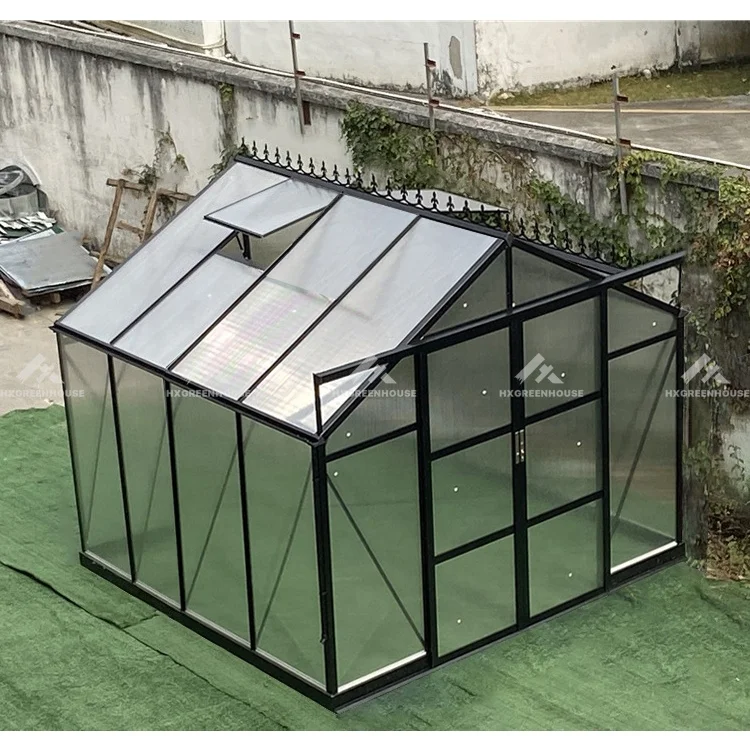 Professional float tempered glass glazing plan Automatic Solar Ventilation glass greenhouse