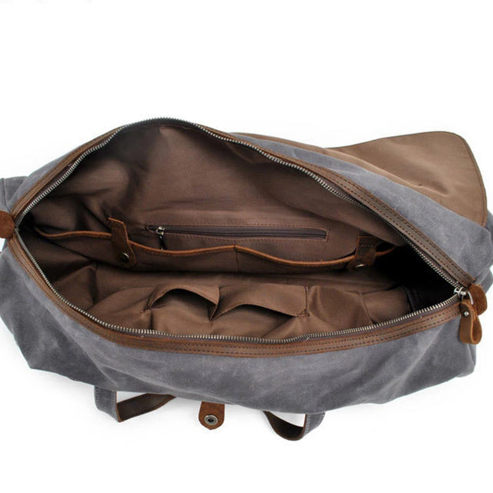 custom vintage outdoor gym bag  large capacity duffel bag business leather  private label  factory canvas men travelling bags