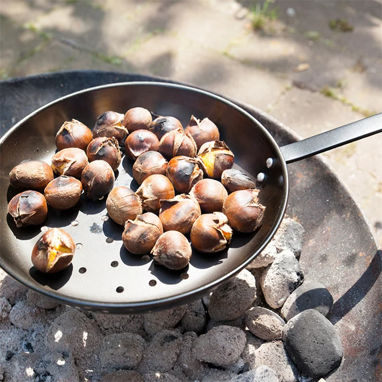 FF156 Esschert сковорода для приготовления попкорна из углеродистой стали антипригарная с длинной ручкой