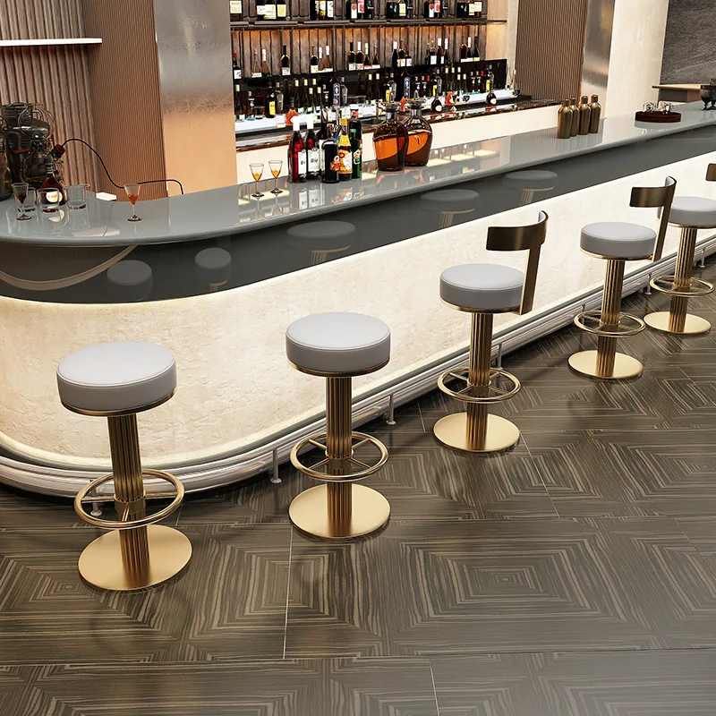 Бесплатный образец, поворотный стоячий стул, барный высокий стул, металлический барный стул