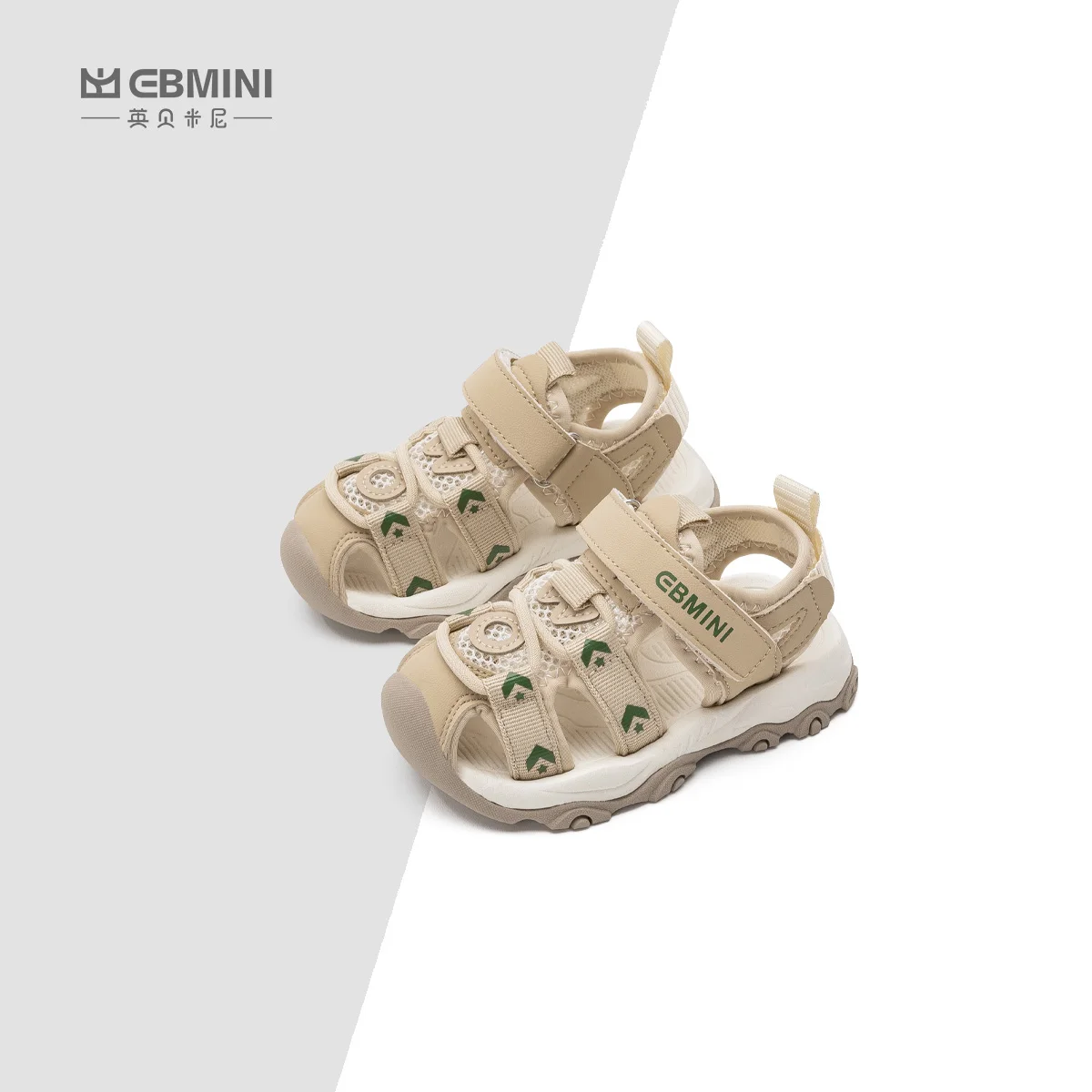 Ebmini 2024 summer new tip-binding soft sole baby boys casual sneakers and sandals
