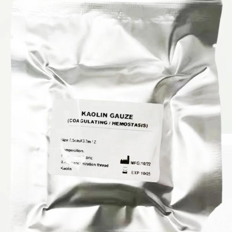 IRONDONKEY Hot selling 7.5CM * 3.7M emergency outdoor Kaolin Gauze tactical first aid kaolin hemostatic gauze