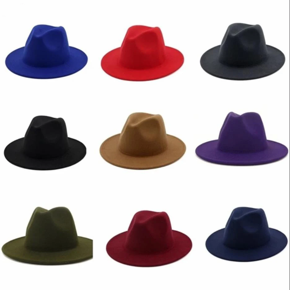 Панама Sombrero из фетра джазовая шляпа многоцветная с логотипом на