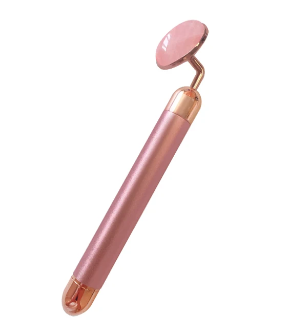 
Amazon Hot Sale Rose Quartz Jade Electric Vibrating facial Massager 
