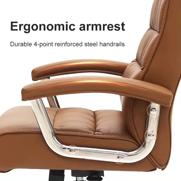 Factory price high back executive boss PU leather office chair office furniture swivel chair adjustable leather chair