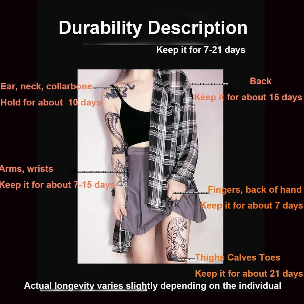 Semi Permanent Tattoos Sticker Upgrade Juice Waterproof Long-Lasting 2 Weeks Tattoo For Realistic Temporary Tattoo Stickers