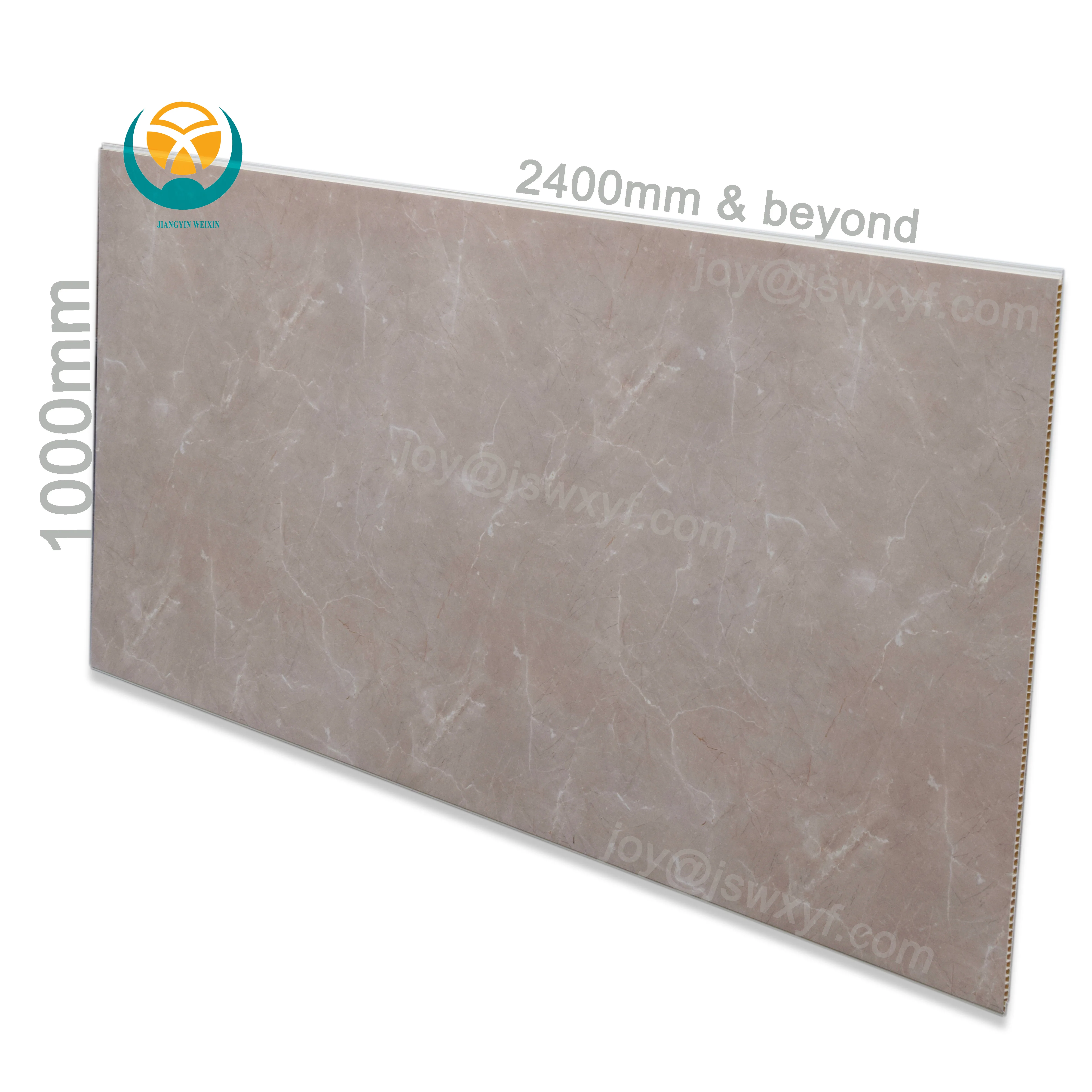 large size 1m wide plastic wall cladding panels for interior decoration