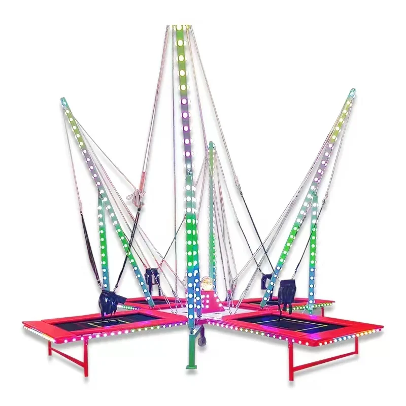 Popular Light Bungee Trampoline 4- People Trampoline Bed Jumping Bungee Trampoline For Sale