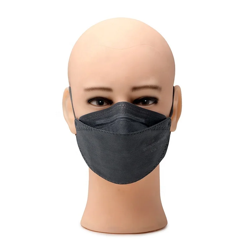 Wholesale disposable  adult ffp2 4 layer mask white korea fish shape protective ffp2 face mask