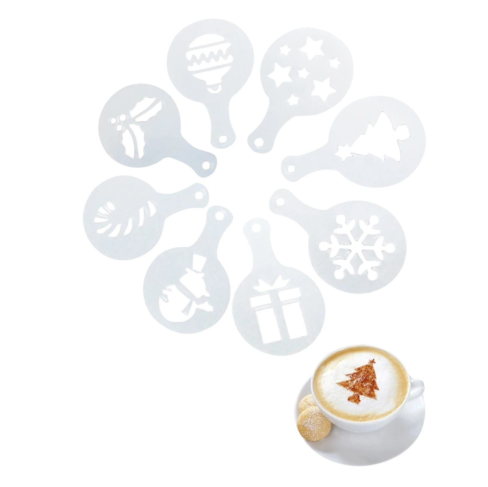 Печатная форма пластиковый пенопласт латте искусство трафарет кофе для украшения