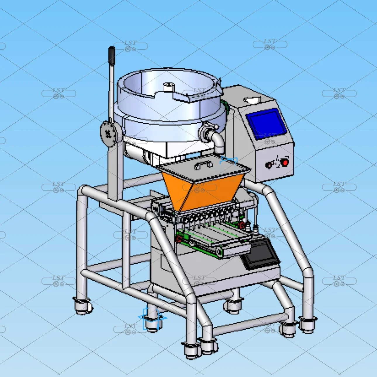 LST Newest design Automatic Desktop Chocolate Gummy Jelly Hard Candy Chocolate Depositing Machine with sugar cooker