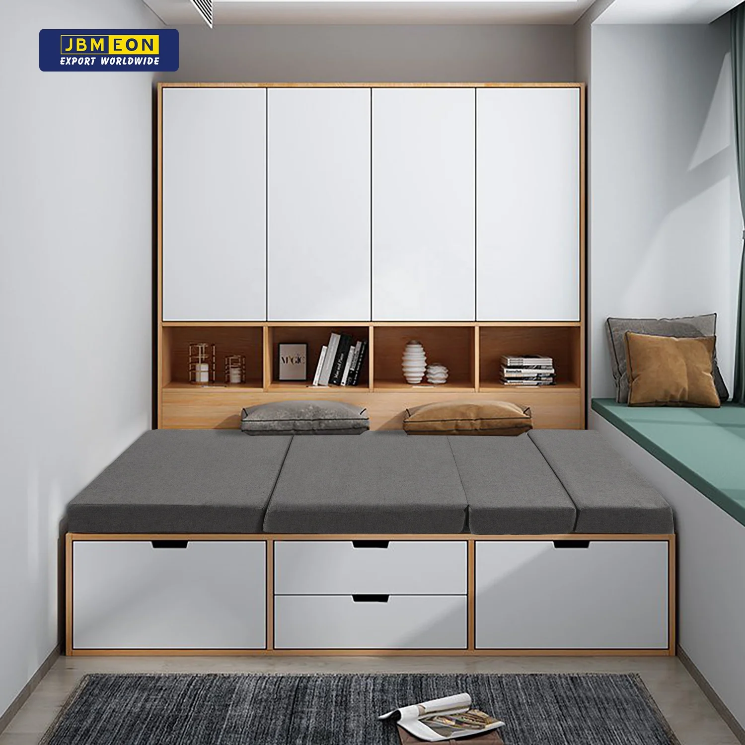 OEM Versatile Portable Foldable Kid Baby Mattress Memory Foam 4 tri fold guest mattress