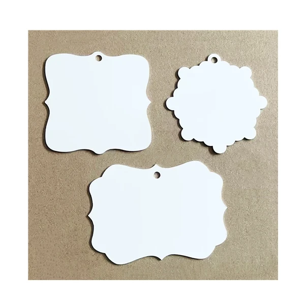 2024 RedSharkSub Wholesale Sublimation Ornaments London Snowflake Shape with Ribbon for Heat Press Personalized Ornament Blanks