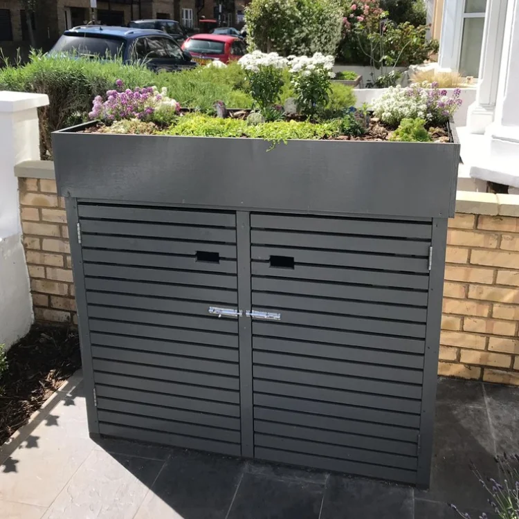 New design garden sets Waterproof Trash Can Cover Bin with Tiered Lid 3er Garbage Bins For Outdoor