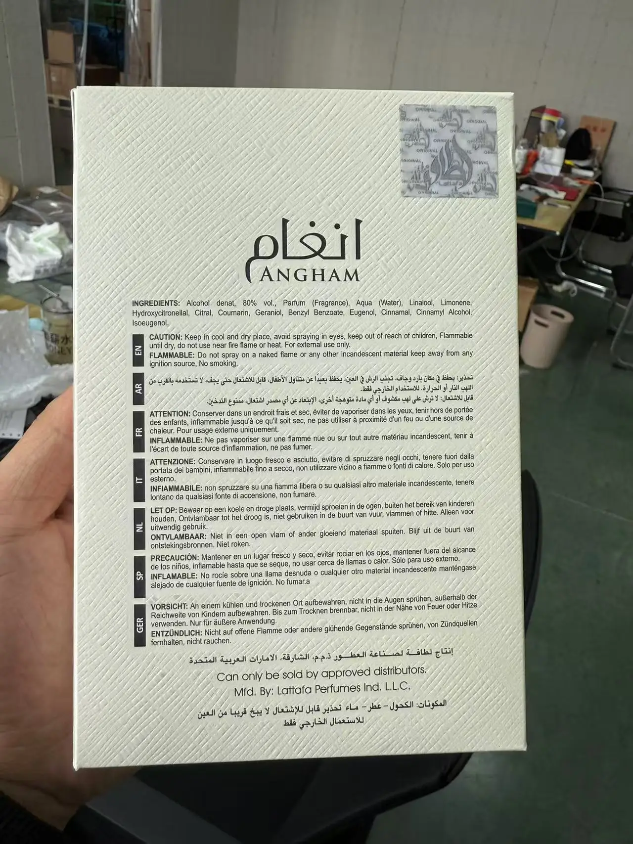 LATTFA ANGHAM Eau De Parfum Natural Spray Perfume with Scents of Coconut Milk Lavender Honey Lemon