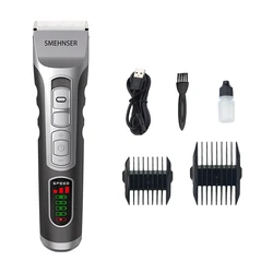SMEHNSER Cortapelos Maquina De Cortar Pelo Inalambrica Cortadora Barba Electric Recortador Kits con LED Pantalla