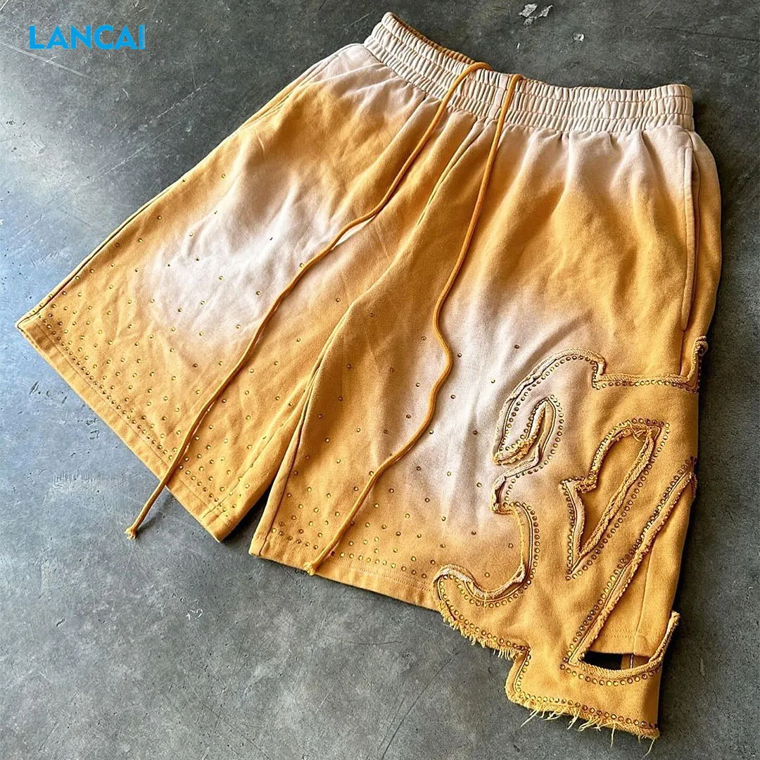 Custom Men Shorts Mesh Breathable Knee Length Sports Shorts Printing Shorts For Men Patch Embroidery