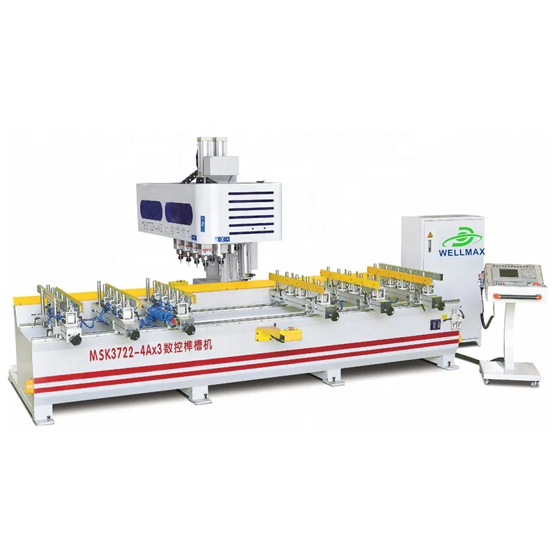 Wellmax MSX3722-4Ax3 classical chair making 3-driller CNC seat mortising machine woodworking machinery