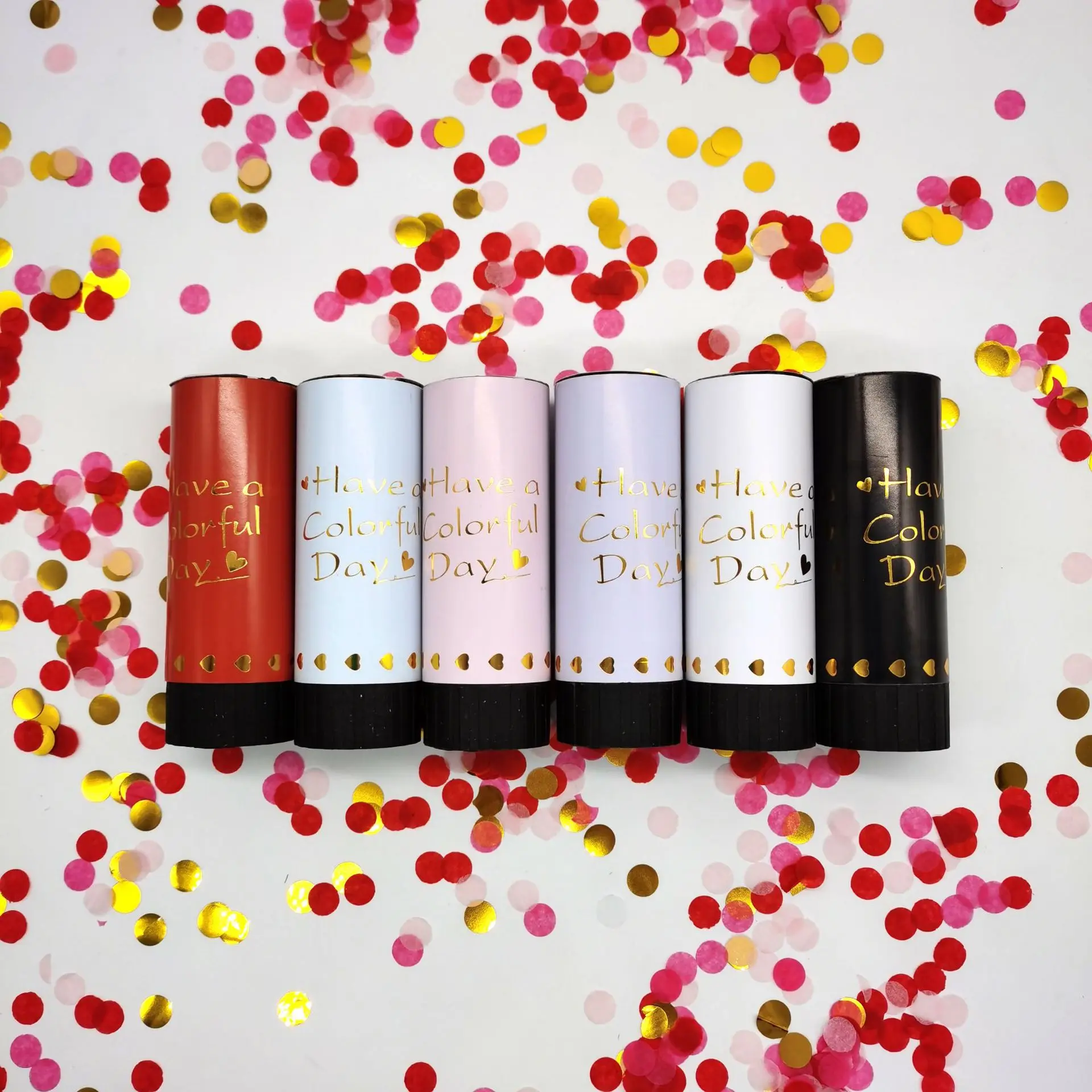 Wedding hand-twisted fireworks small salute Spring fireworks tube confetti Birthday party wedding wedding supplies