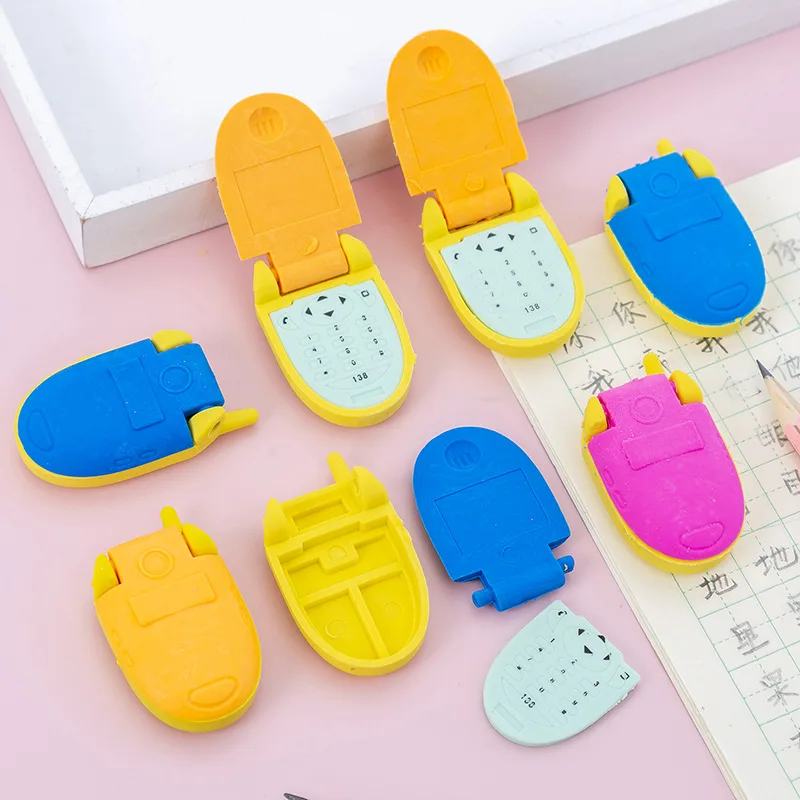 Cute Rubber Eraser Kawaii Creative Pencil Erasers Kids Student Stationery Supplier Mini Cartoon Rubbers