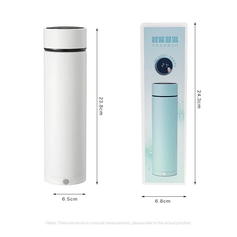 Chasing drama cup new intelligent temperature measurement and thermal insulation mobile phone bracket stainless steel cup