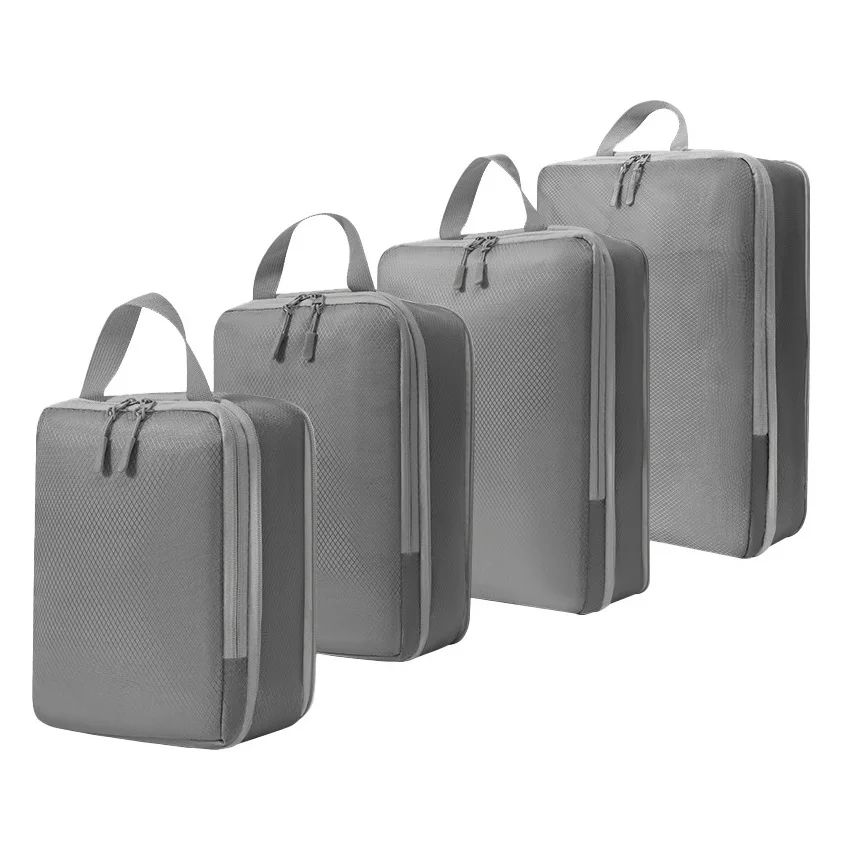 4 pack Compression Packing Cubes Travel Essentials Organizer Bags for Suitcase Luggage Accessories