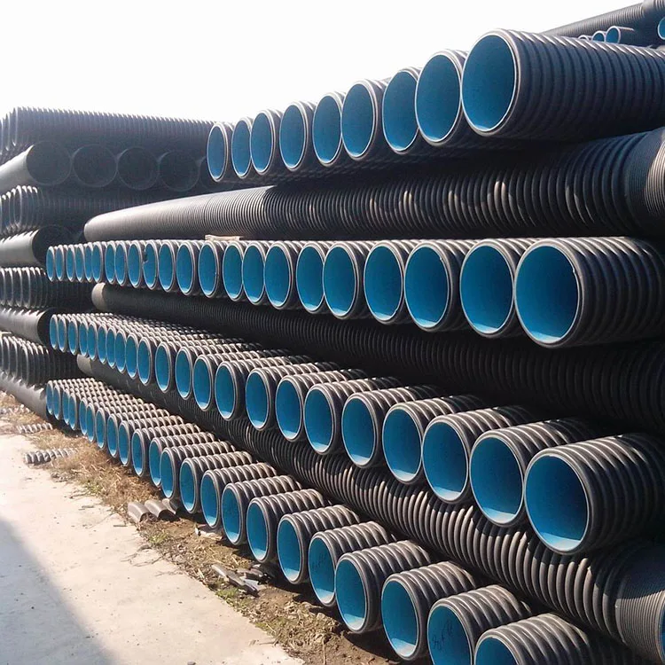 Inch HDPE Double Wall Corrugated Drainage Pipe For Underground Sewer Drainage Pipe