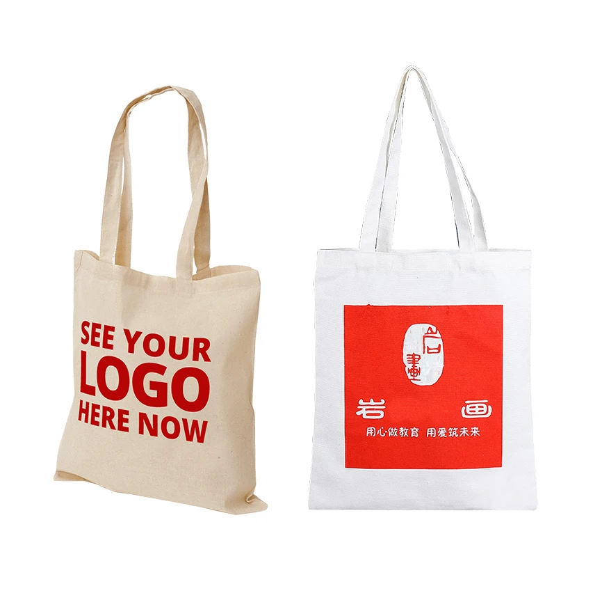 Экологичные многоразовые сумки через плечо для продуктов, Хлопковая Сумка-тоут на заказ