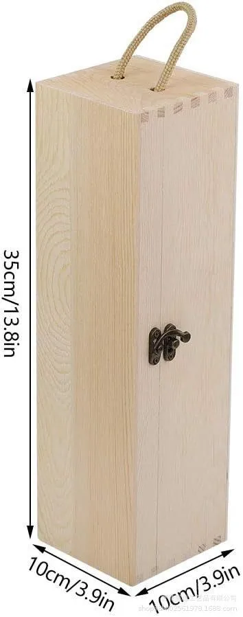 Wooden storage box Hand gift box Single wine box Holiday gift wrap