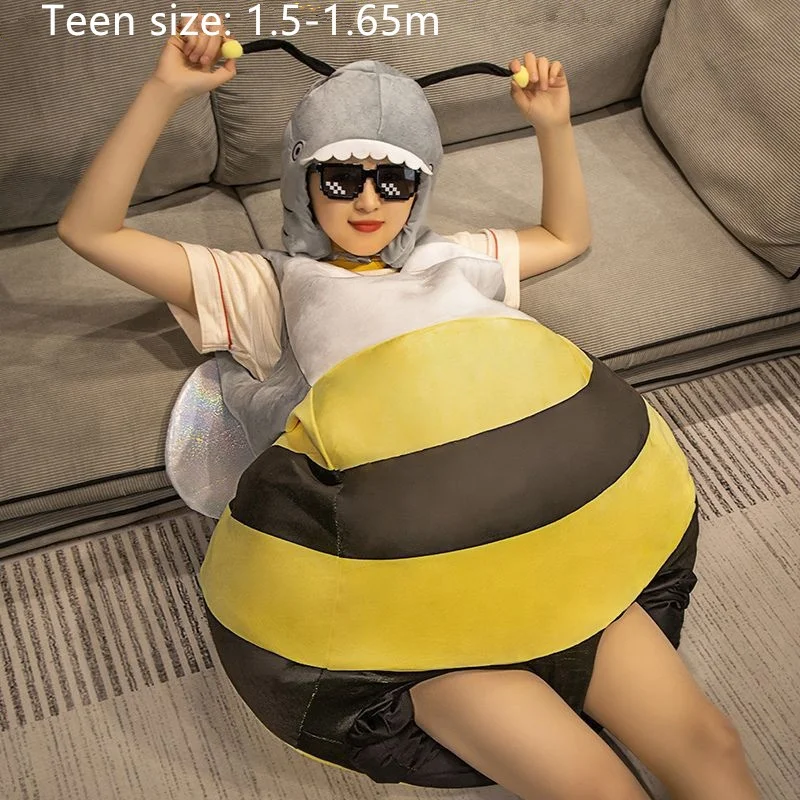Shark Bee Costume Children Adult Novelty Animal Cosplay Cartoon Doll Suit Halloween Party Fancy Dress Accessories