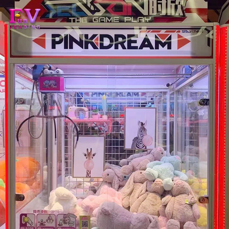  Toy game mechanical vending Forerunner Pink Dream Big Crane Claw Machine Guangzhou Funvending for bowling