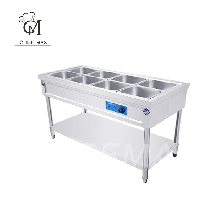 Коммерческий профессиональный 8 панорамный буфетный сервер Электрический подогреватель супа водяной Мари