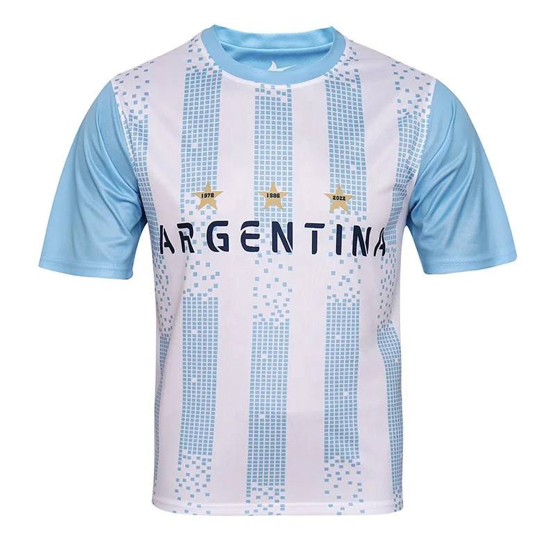 Exclusive design Argentina Soccer Jerseys Men Football Shirt Blue white stripes Tracksuit American Cup