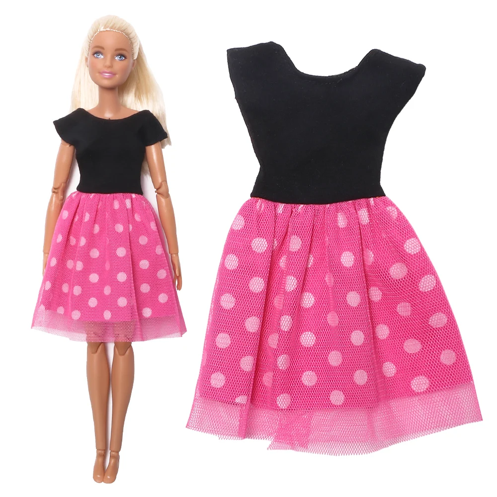 
Princess Doll Fashion Outfit Handmade Daily T-shirt Shorts Clothes For Barbie Doll Noble Dinner Party Dress Accessories 
