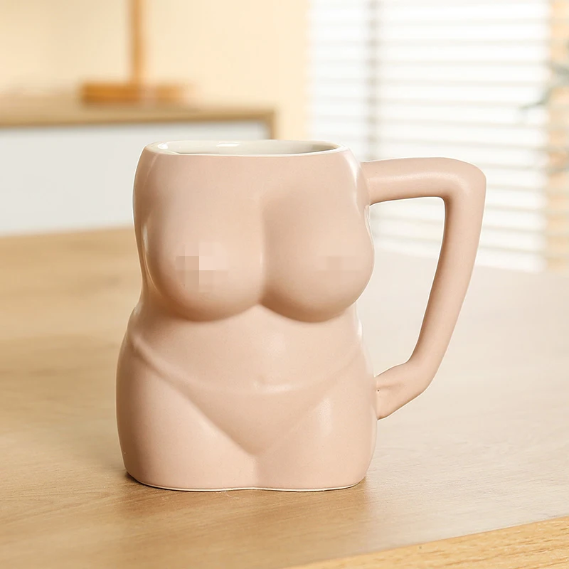 Creative Color Glaze Sexy Woman Body Coffee Mug Stoneware High Temperature Tea Cup For Home Coffee Store Hotel Decorative