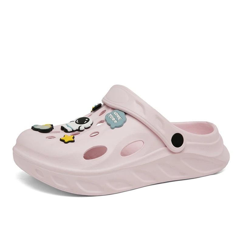 Comfortable Slides Chinese Men Slippers Flat Sandals for Beach Shoes Charms EVA Unisex-adult Classic Clogs &Mules  For Women