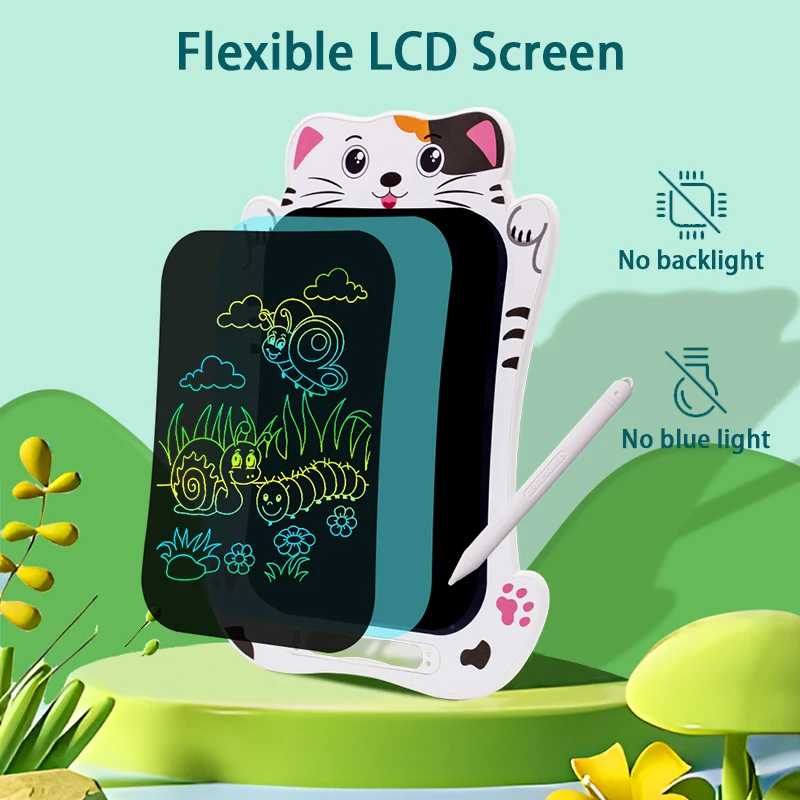 New Model School Slate Electricity Doodle Board Tablet Drawing Pads Lcd Drawing Tablet Graphic White Yellow Blue