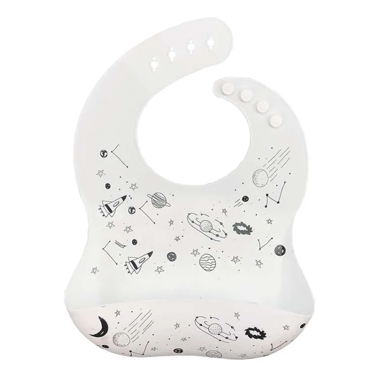 
Waterproof Baby Bibs Pattern 3D Cute Baby Wears Print New Products Wholesale Custom Acceptable BPA Free 3D Silicone for Kids 